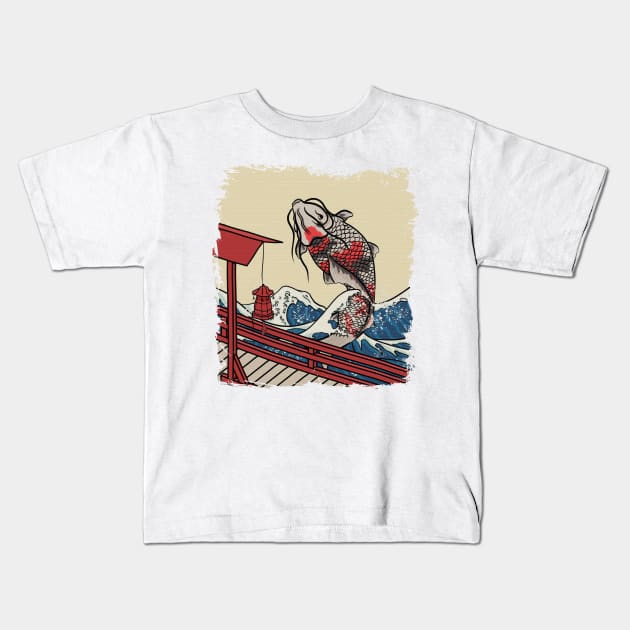 Great Coloured Carp Kids T-Shirt by Hach